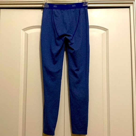 REI Co-op blue Base Layer Thermal Pants Elastic Waist Kids Unisex Size M (10-12) - Picture 2 of 10
